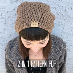 Free crochet pattern, free slouchy beanie pattern