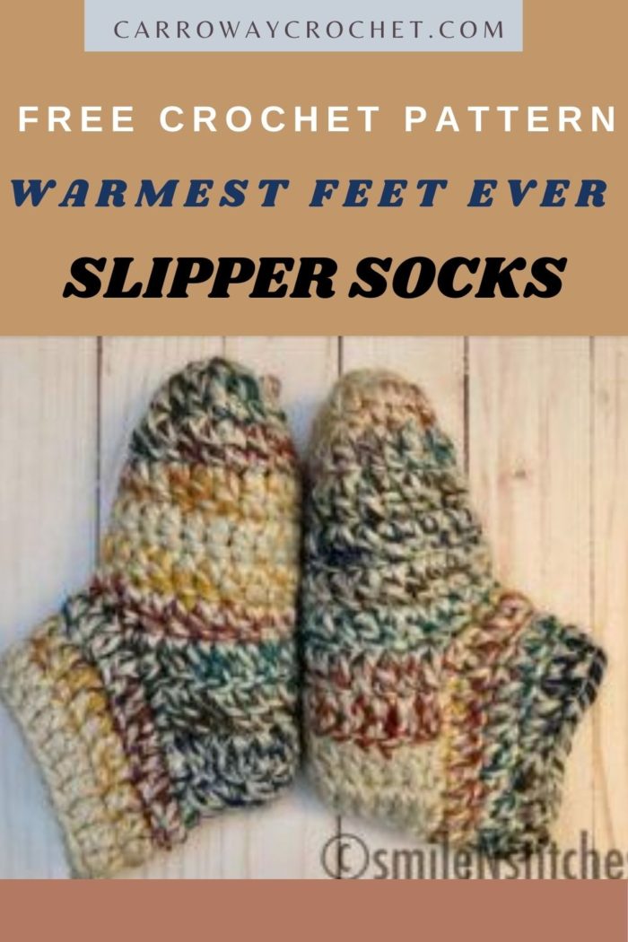 Free Slipper Socks Crochet Pattern, The Warmest Feet Ever Slipper Socks ...