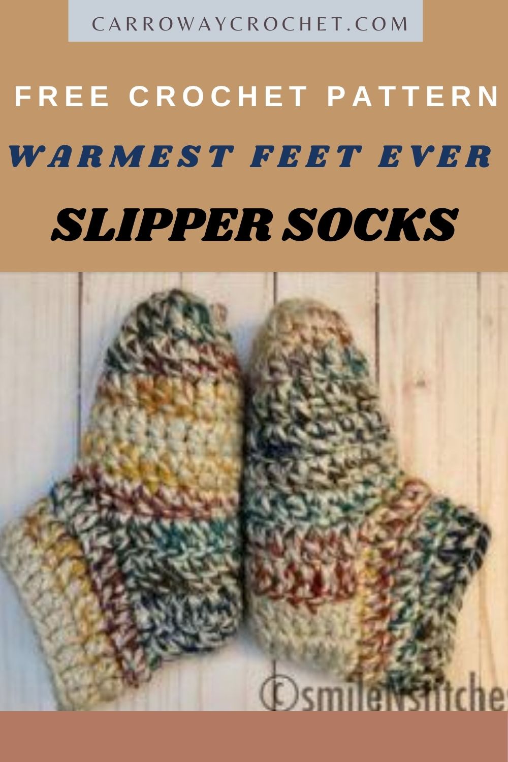 Free Slipper Socks Crochet Pattern, The Warmest Feet Ever Slipper