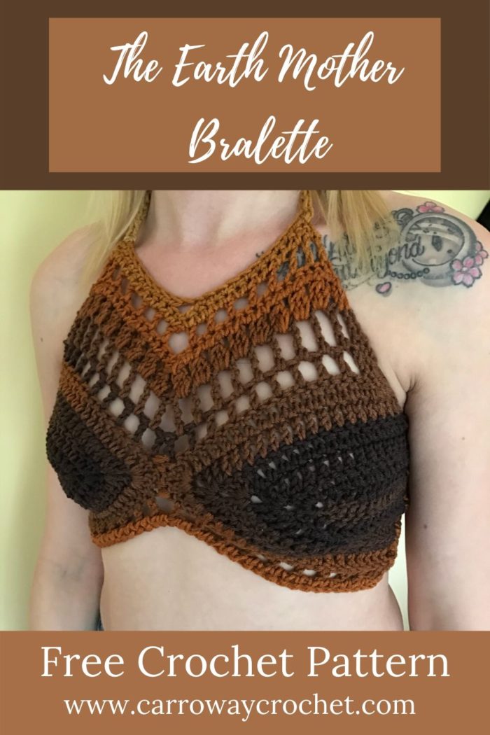Crochet Bralette Pattern: The “Earth Mother” Bralette Crop Top - Crochet bralette  pattern for the Earth Mother Crochet bralette. Crochet bralette pattern for  Intermediate crocheters.