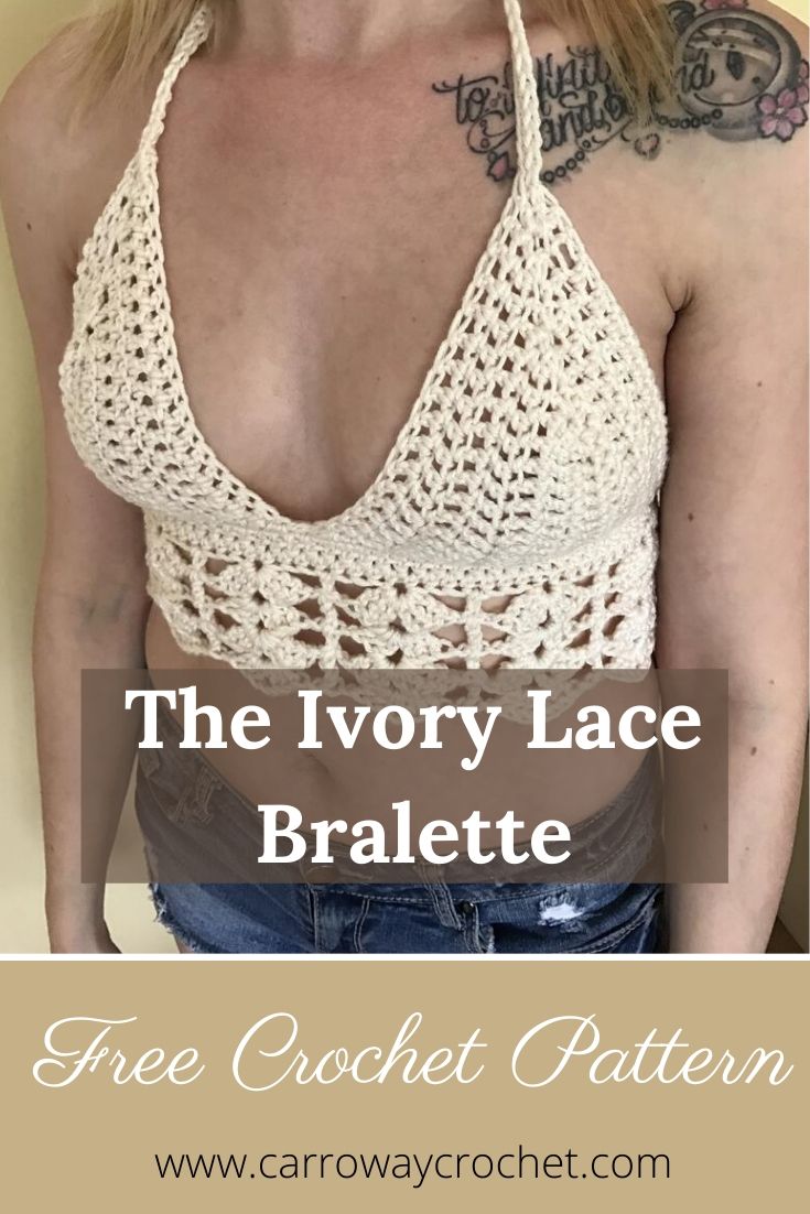 Stone Crochet Tie Back Bralette 2/6/24 7999