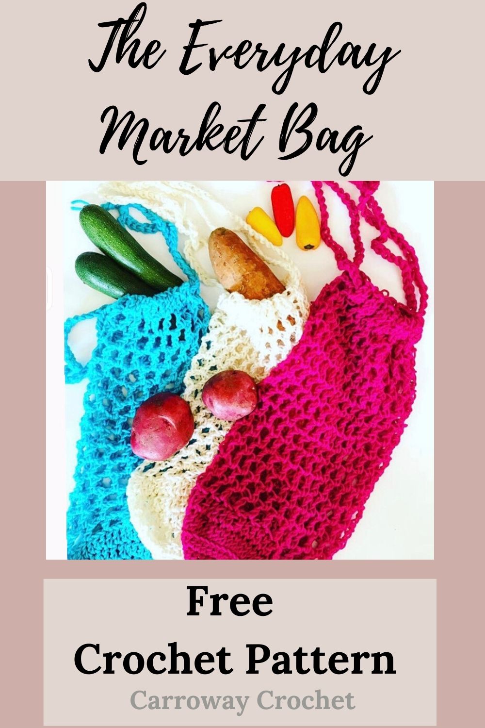 Free Pattern: The Everyday Market Bag Crochet Pattern - Carroway Crochet
