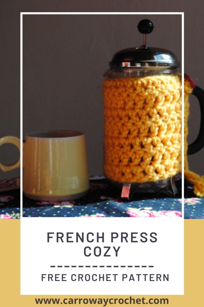 French press cozh crochet pattern