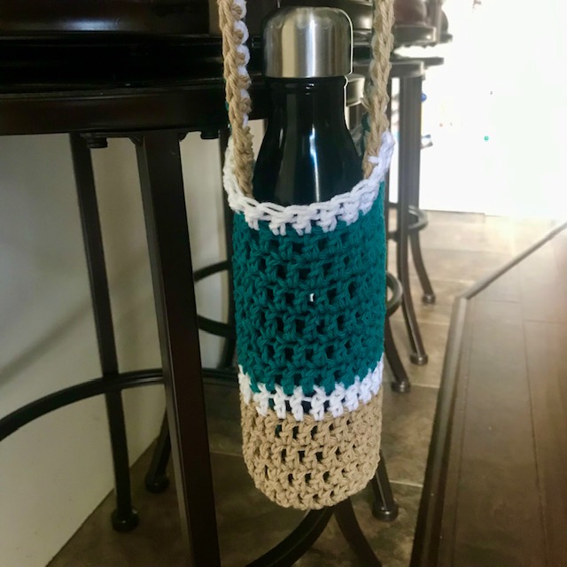 Crochet Water Bottle Holder: Wonderful Bottle Holder - Carroway