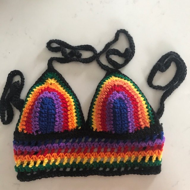 Crochet Rainbow Fringe Bralette - Sass Obsessed