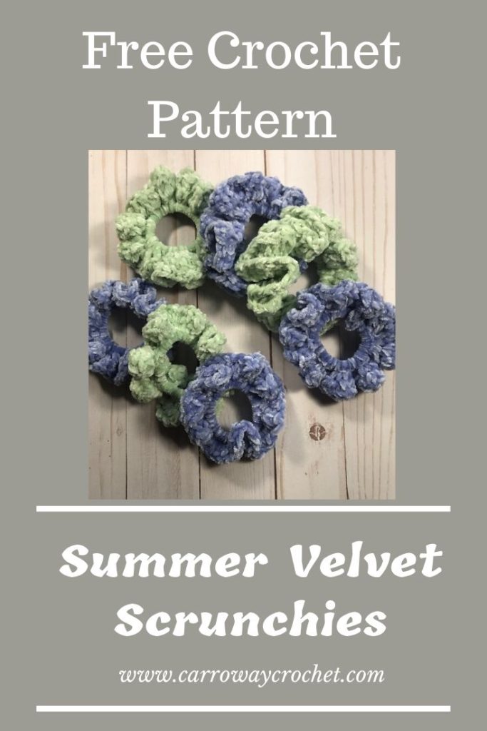 summer velvet scrunchie