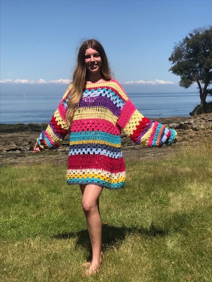 The Happy Hippy Sweater Pattern: Free Crochet Pattern - Carroway
