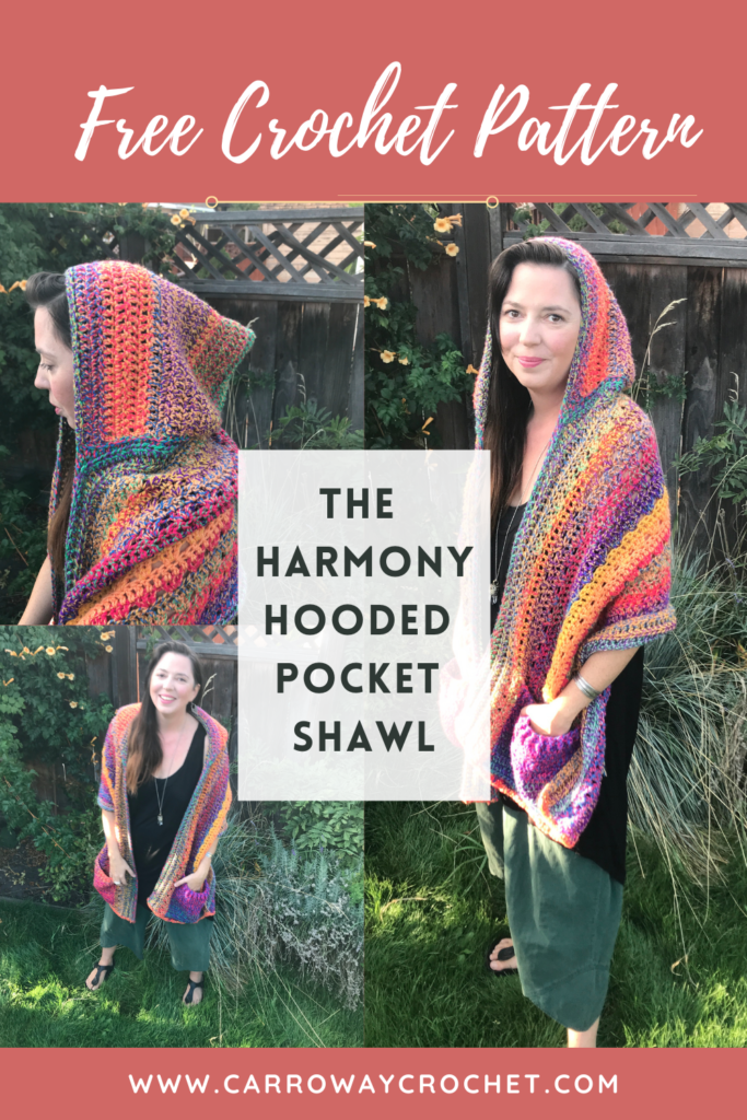 Hooded Pocket Shawl: Free Crochet Pattern - Carroway Crochet