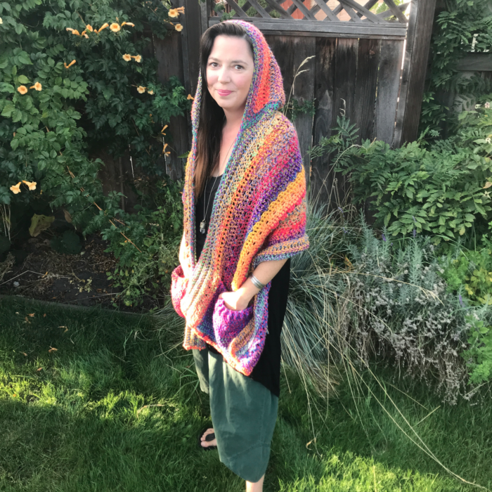 Hooded Pocket Shawl: Free Crochet Pattern - Carroway Crochet