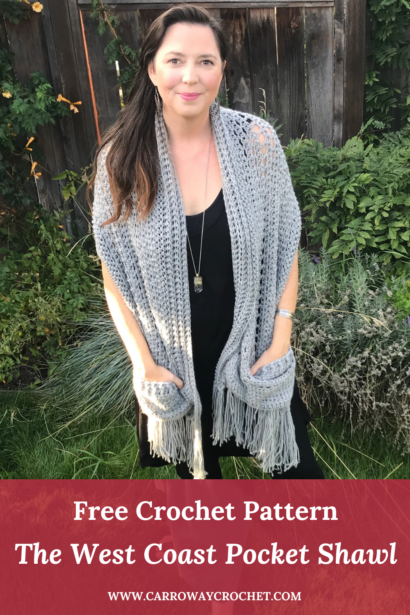 The West Coast Pocket Shawl: FREE Pattern - Carroway Crochet