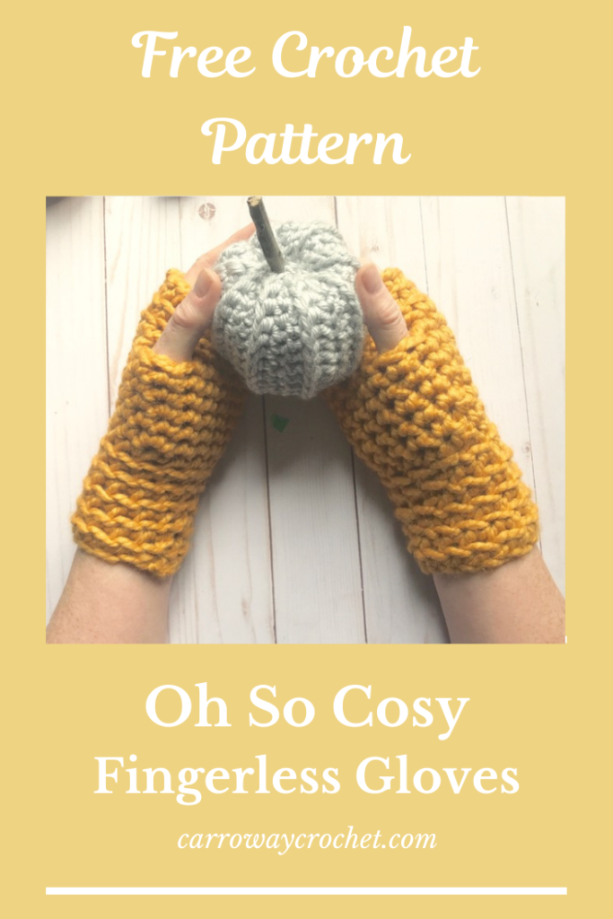 Cosy Fingerless Gloves: Free Pattern. - Carroway Crochet