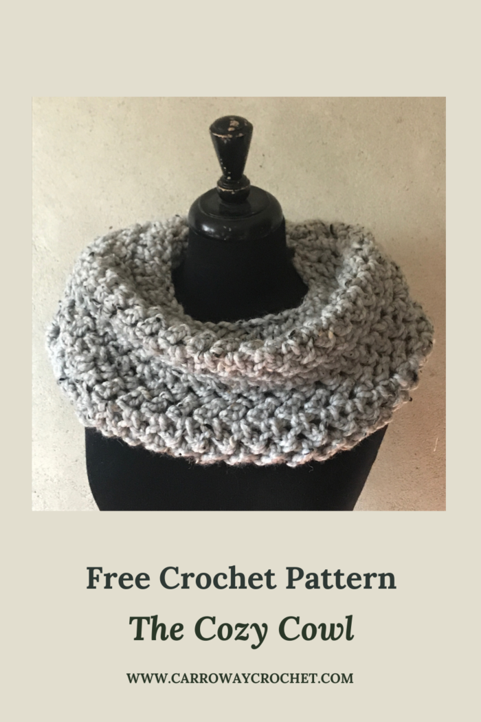 The Cozy Cowl Free Crochet Pattern - Carroway Crochet