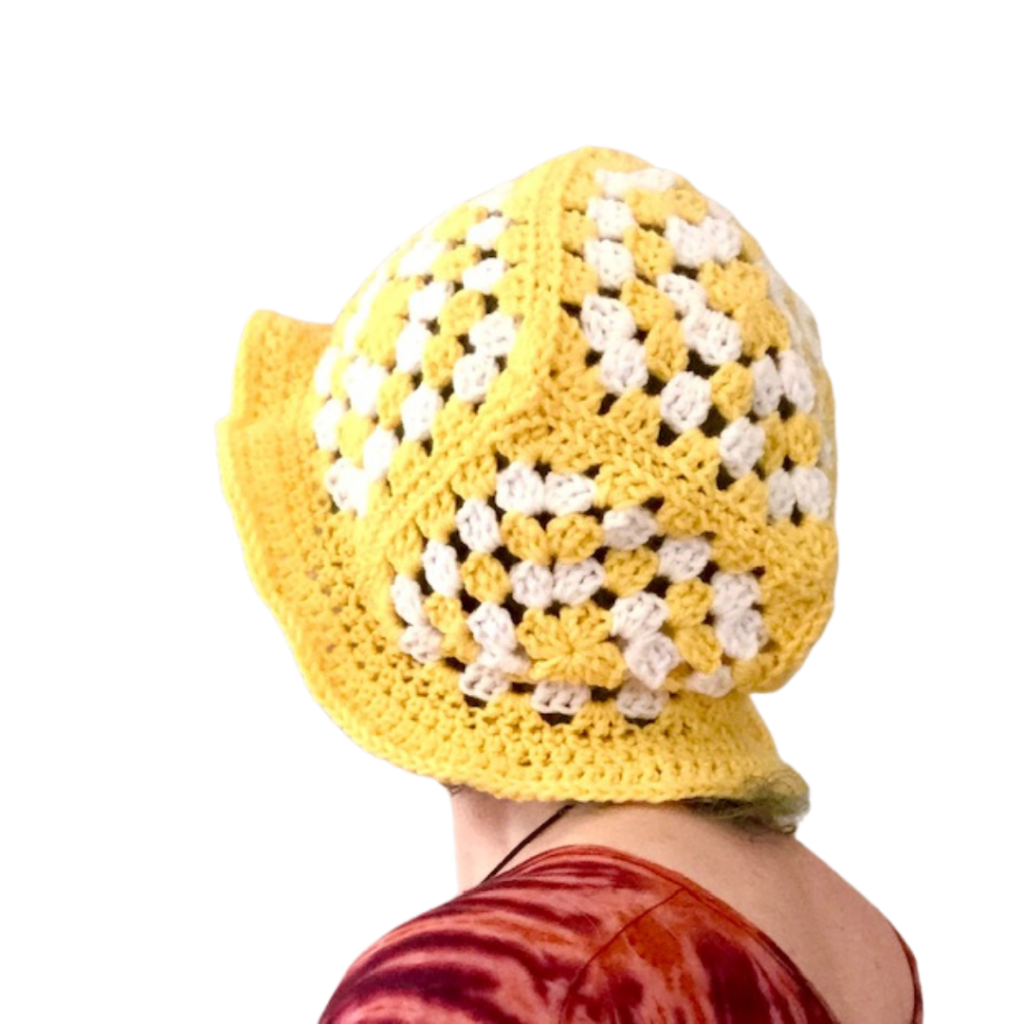 9. Granny Square Crochet Bucket Hat