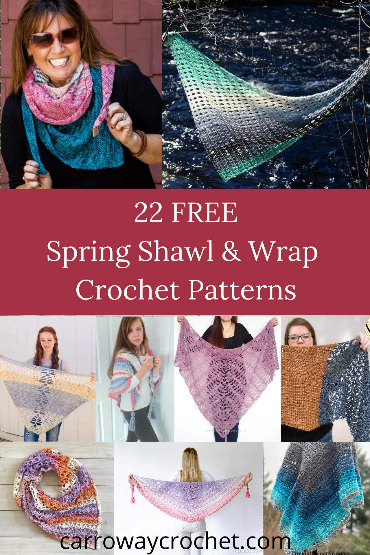 Easy Lacy Crochet Shawl- free crochet pattern- Blue Star Crochet