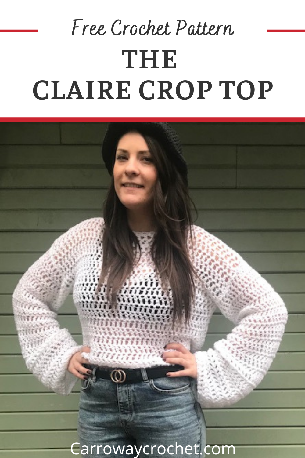 How to Crochet: Cropped Bell Sleeve Top