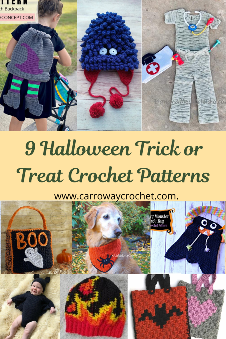 Trick Pattern Free Halloween Trick or Treat Crochet Patterns - Carroway Crochet