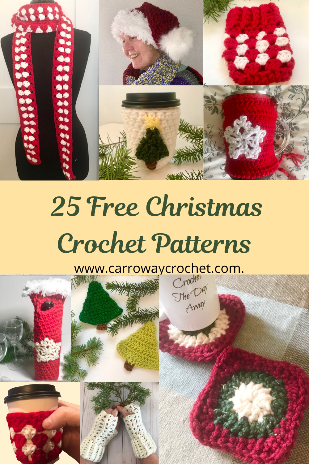 25 Free Christmas Crochet Patterns - Carroway Crochet