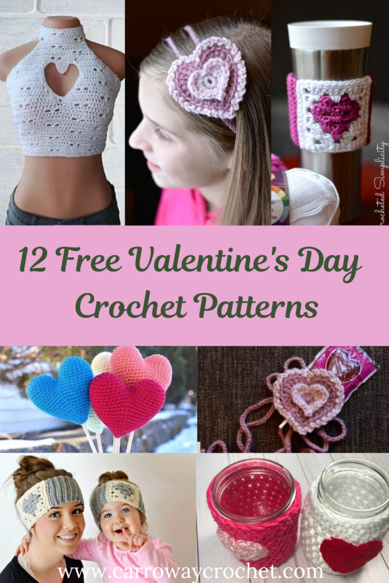 12 Valentine’s Day Crochet Patterns - Carroway Crochet
