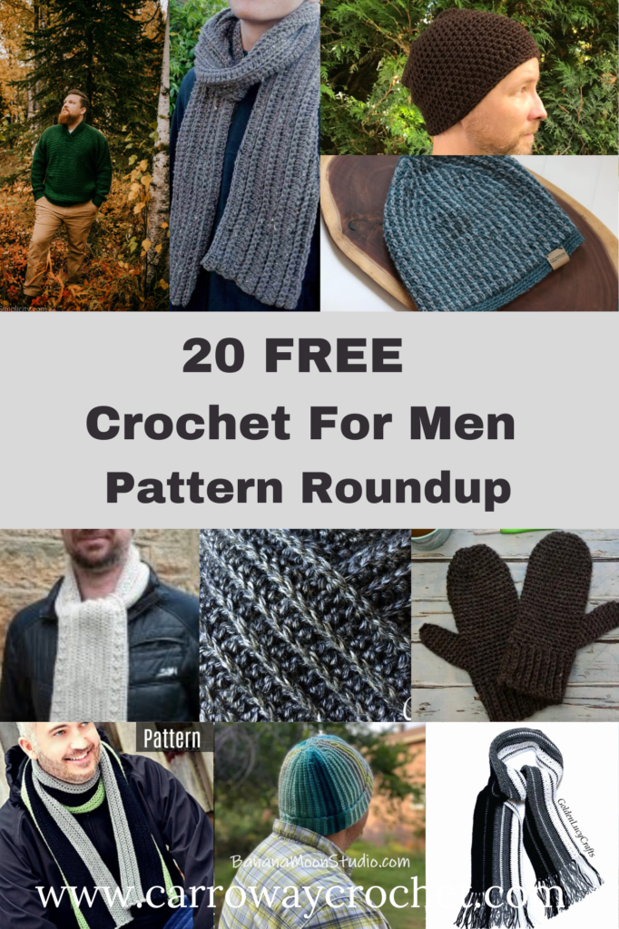 20 Free Men's Crochet Patterns