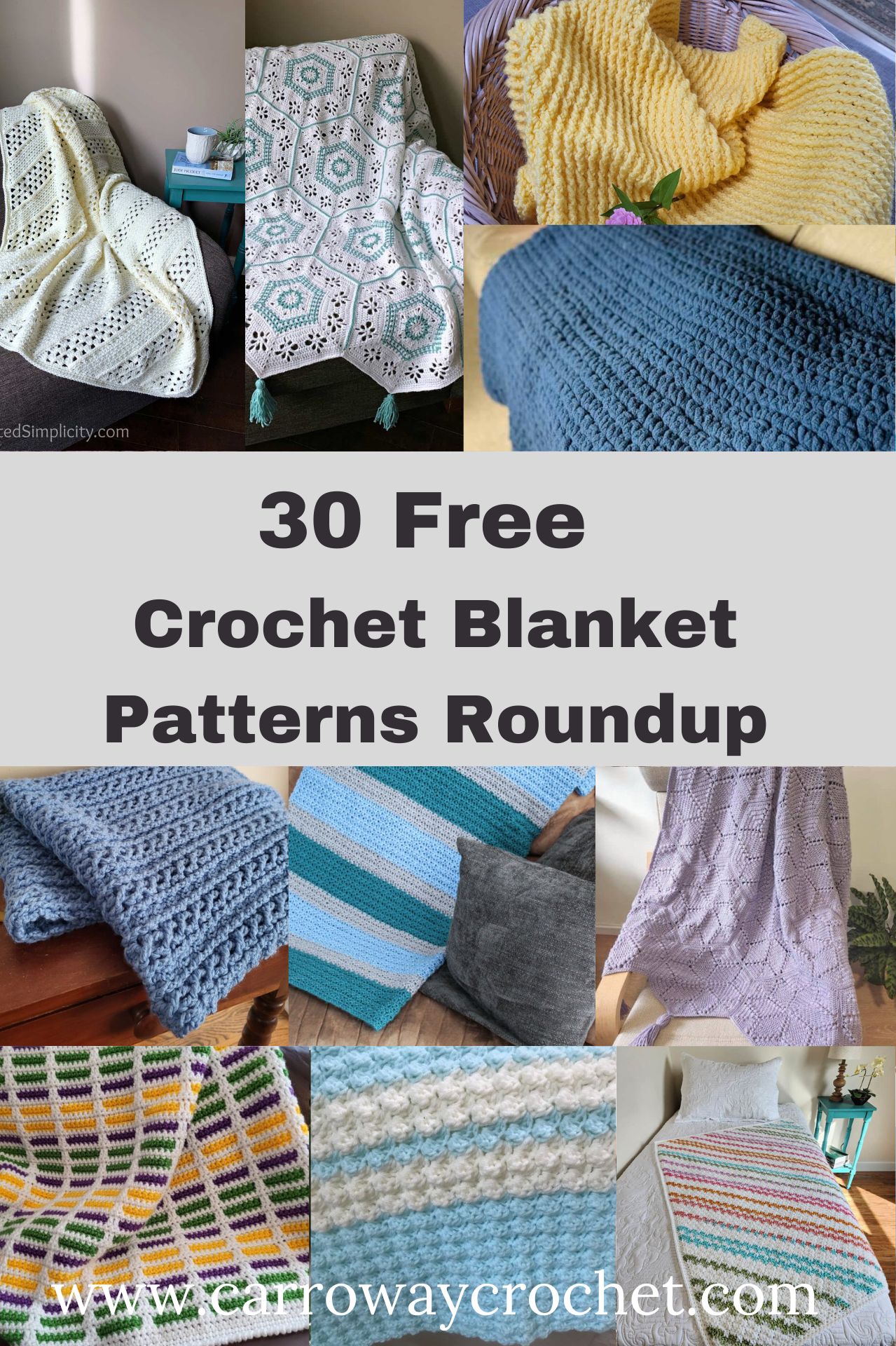 Easy Crochet Blanket Pattern with Variegated Yarn 