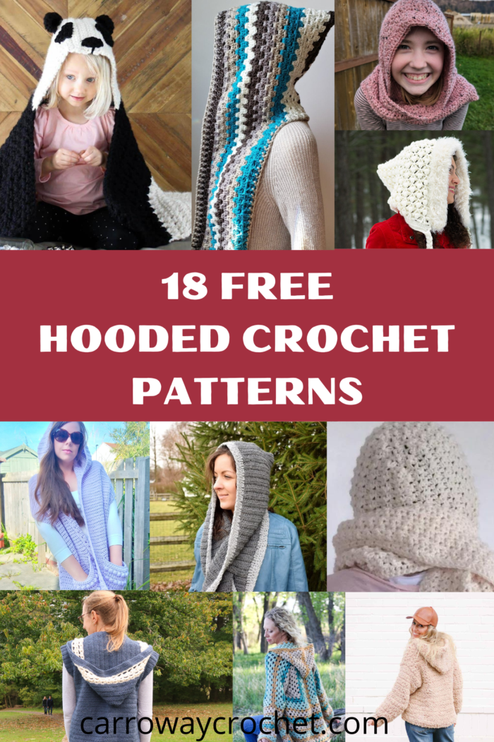 18 hooded crochet patterns - Carroway Crochet