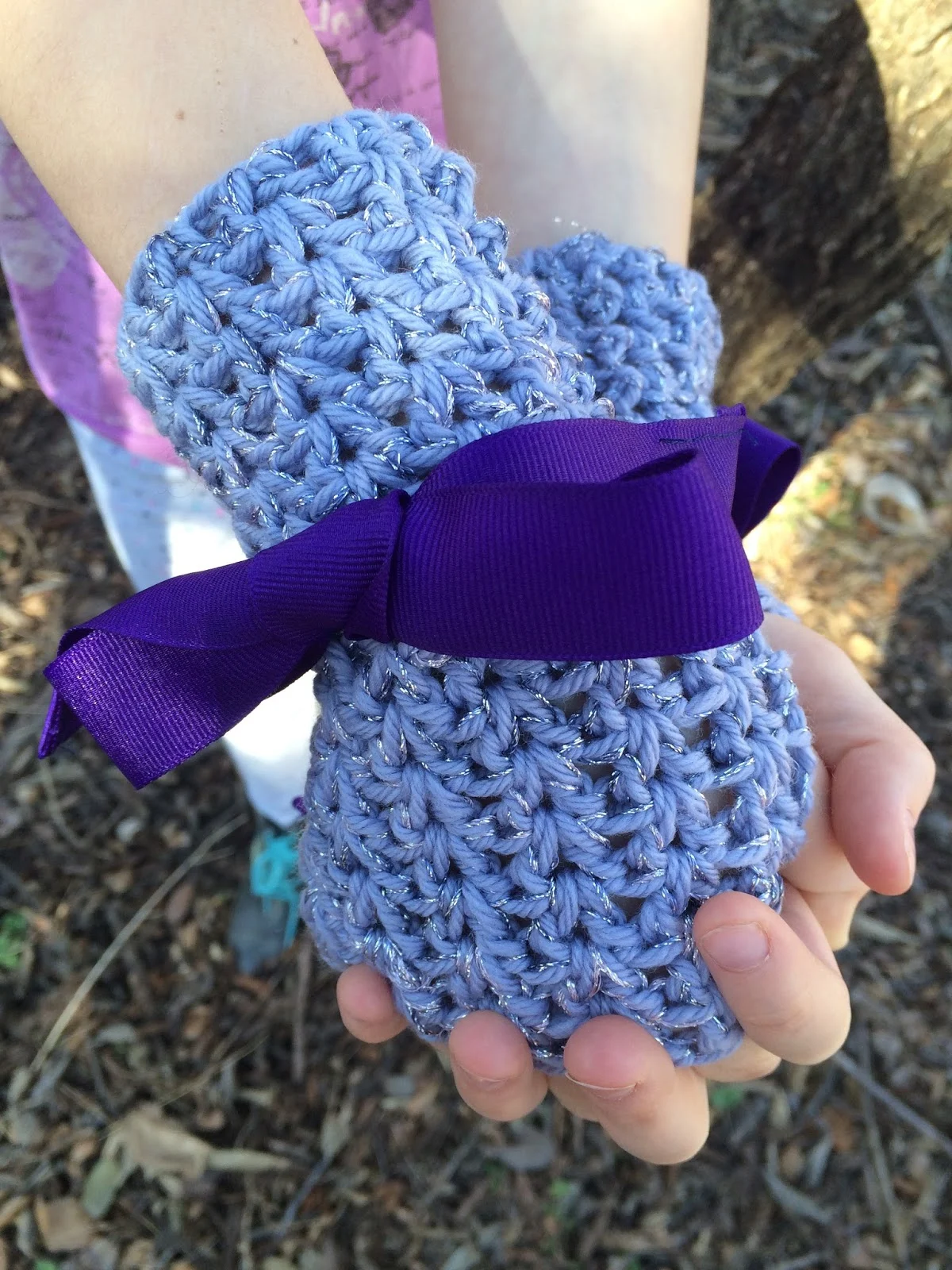 Ridged Crochet Fingerless Gloves - My Crochet Space