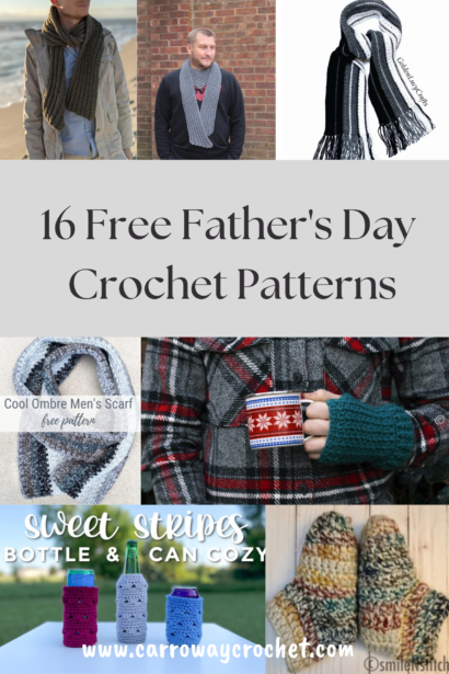 Fabulous Fathers Day Free Crochet Patterns Roundup - Carroway Crochet