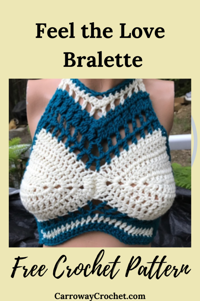 High Neck Crochet Trim Bralette