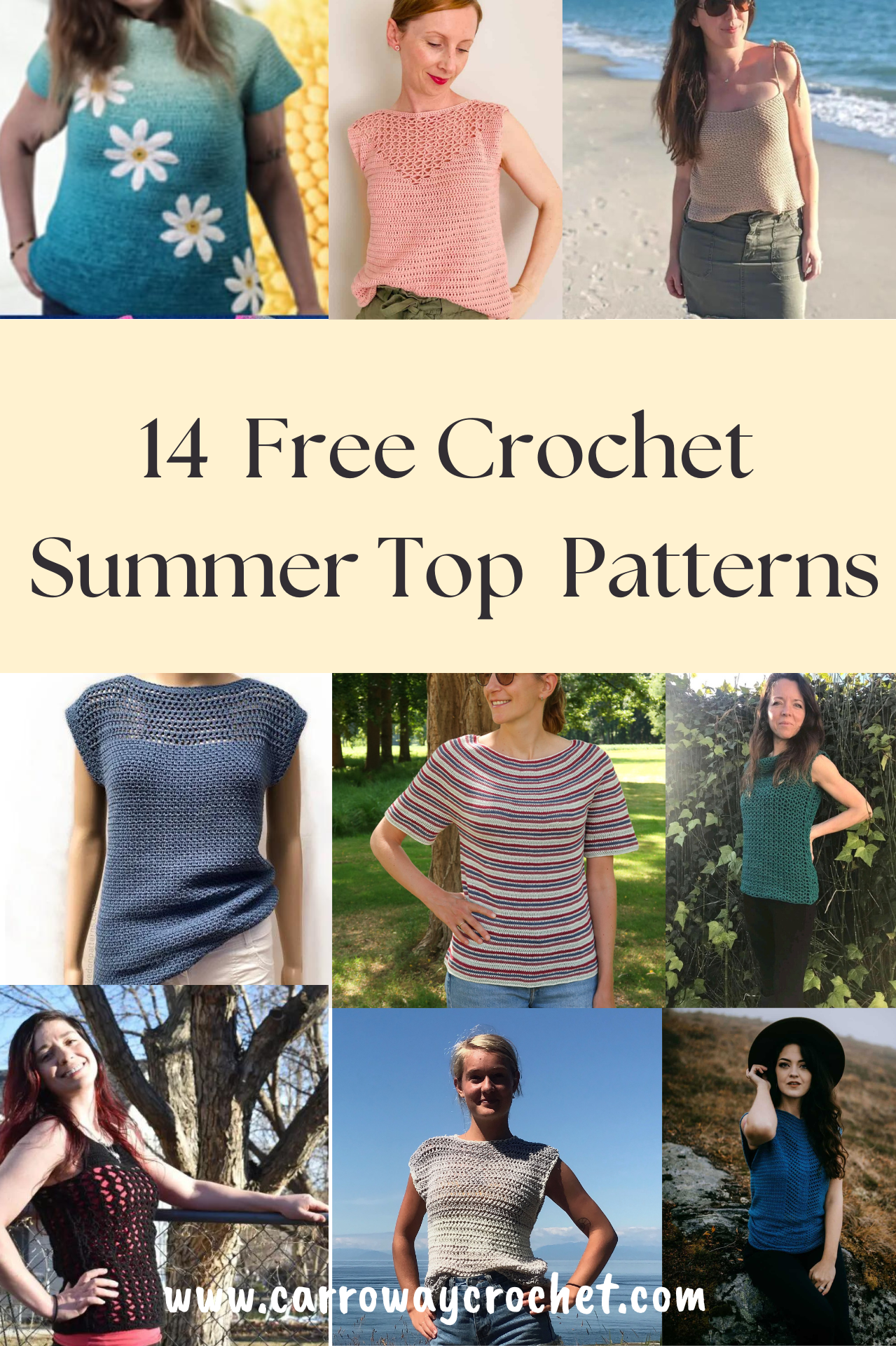 Crochet Pattern Round Up: Cropped Tops, Tees and Tanks! – PINK