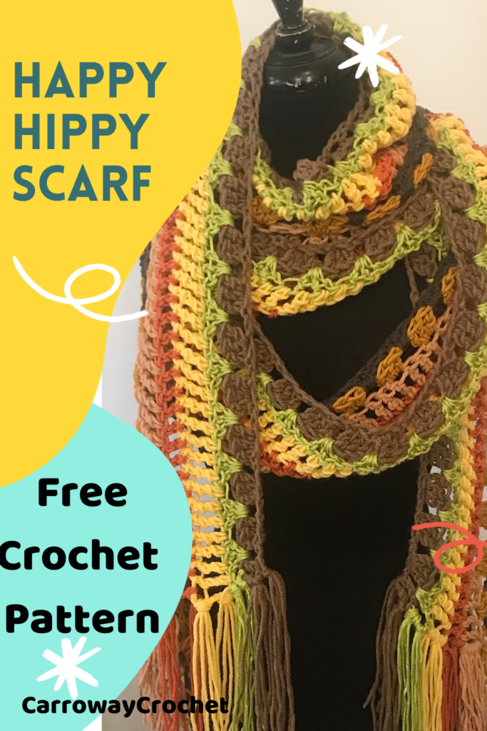 Happy Hippy Scarf: Free crochet pattern