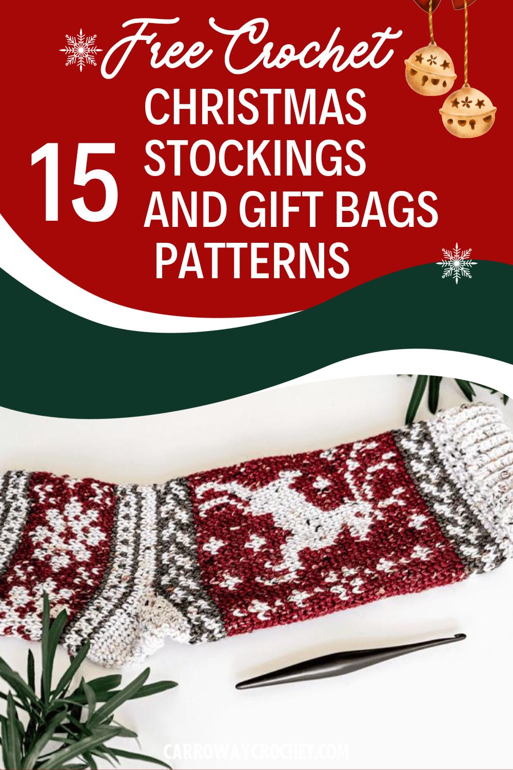 15 Free Crochet Christmas Stockings and Gift Bags Patterns. - Carroway  Crochet