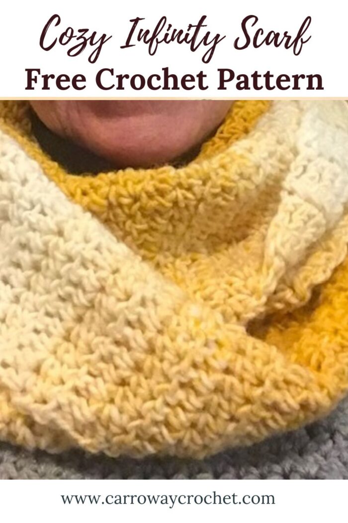 Cozy Infinity Scarf Free Crochet Pattern - Carroway Crochet