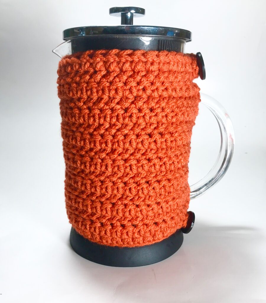 Herringbone French Press Cozy Crochet Pattern