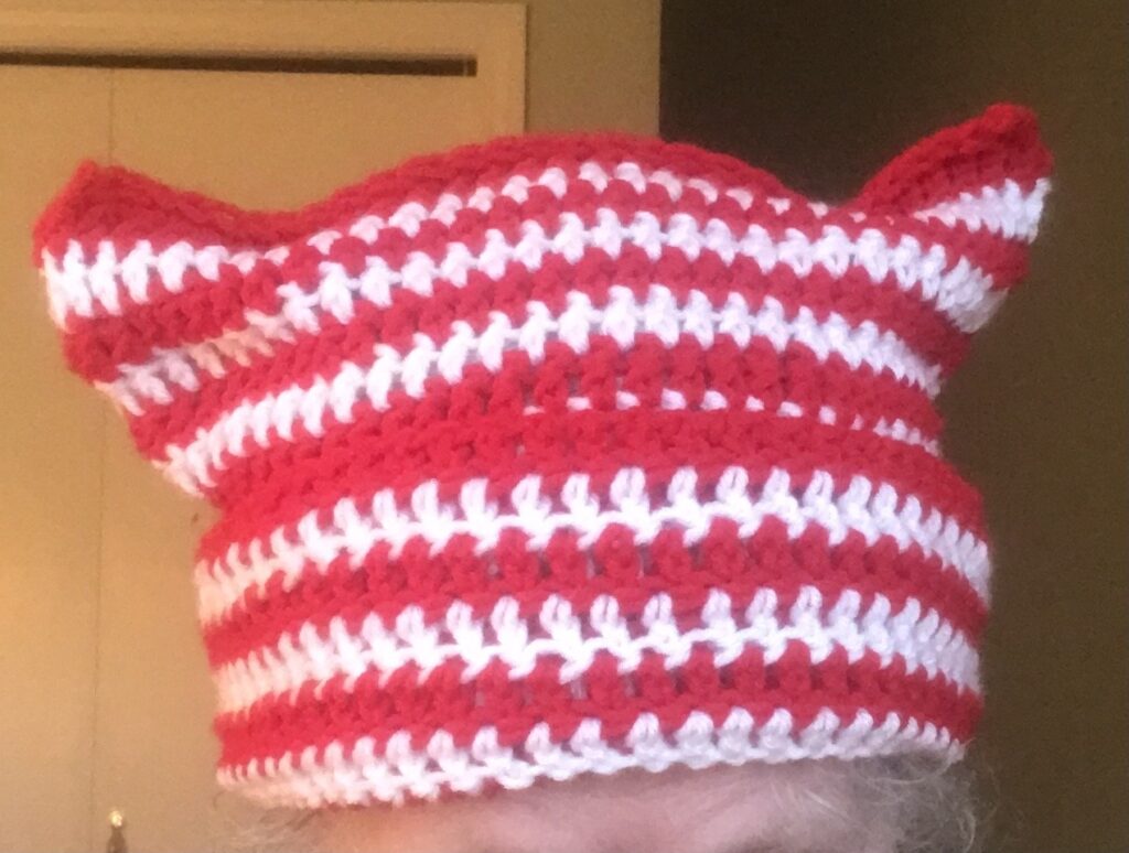 Striped Cat Hat Crochet Pattern