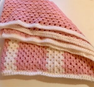 Free Crochet Baby Blanket Pattern Sideways Granny Stripe Baby Blanket ...